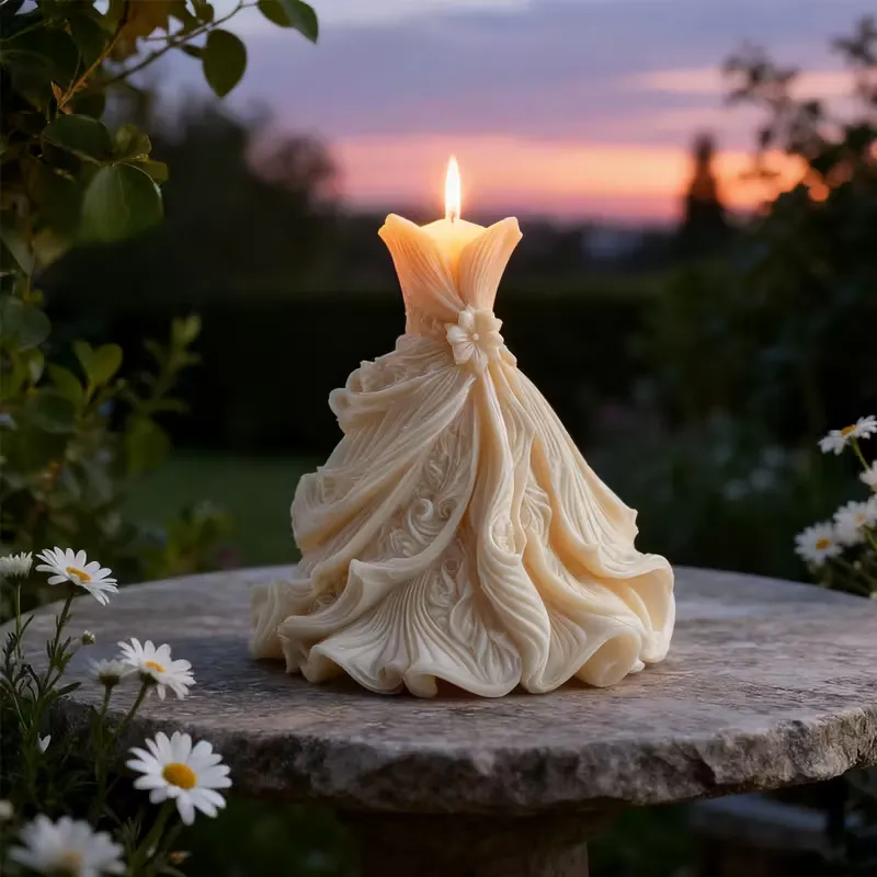 Elegant Bride Dress Candle