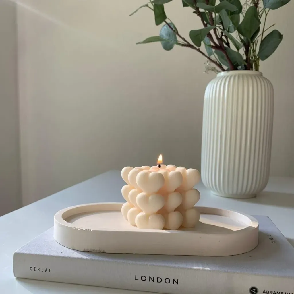 Heart Bubble Candle