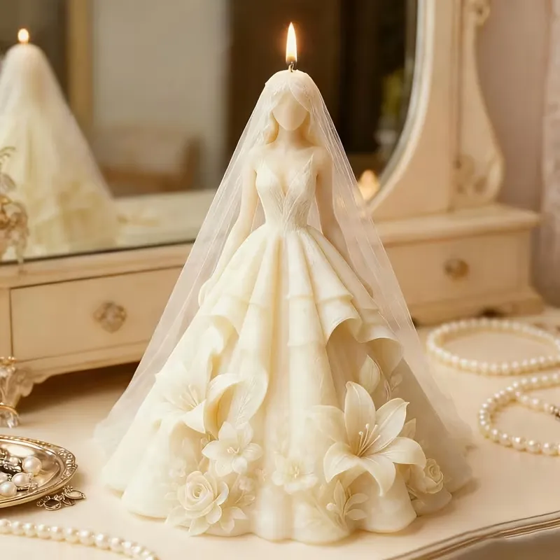 Princess Wedding Dress Candle