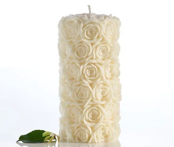 Rose Pillar Candle